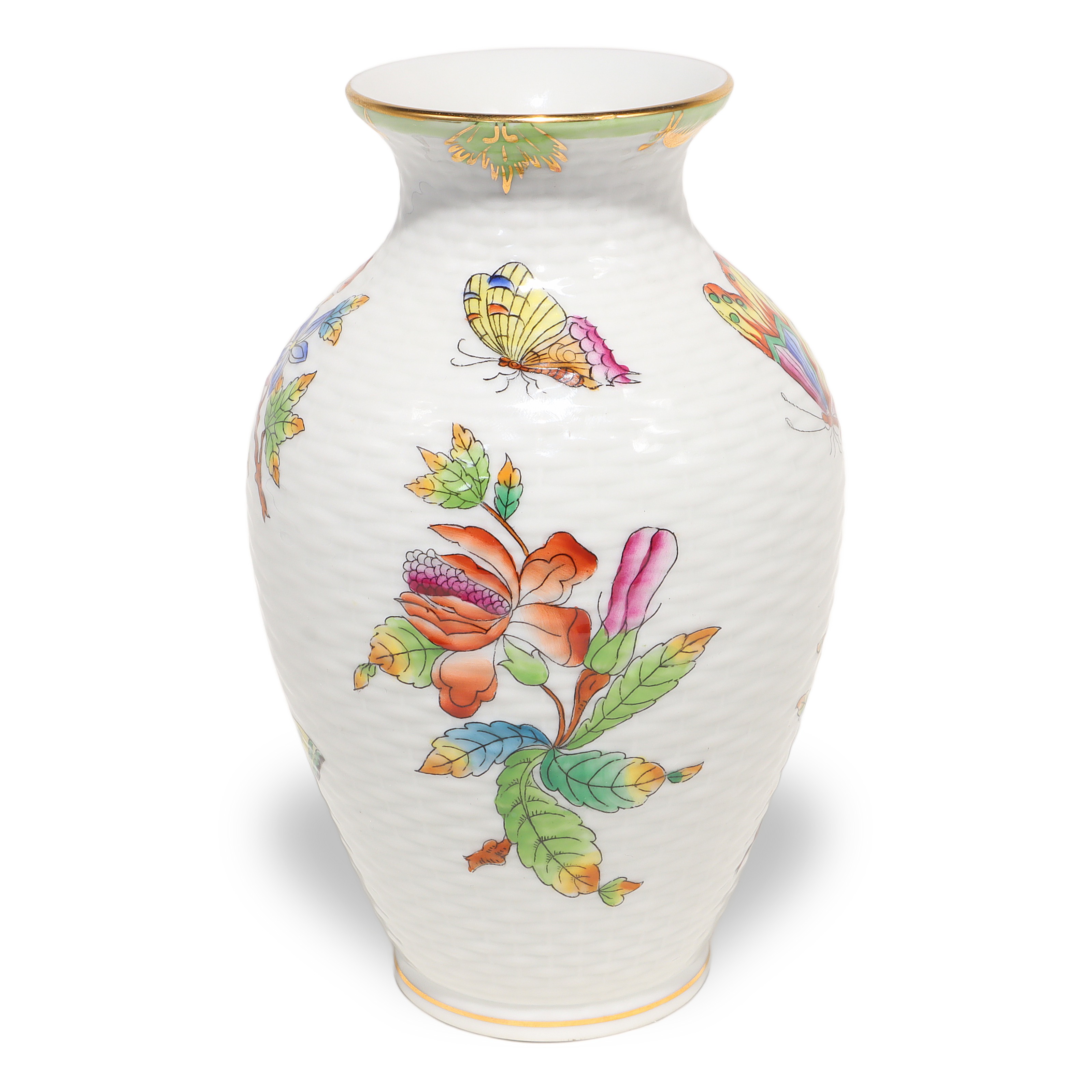 herend-queen-victoria-vase-braided-vintage-hand-painted-floral-vessel-gold-rim-10.jpg