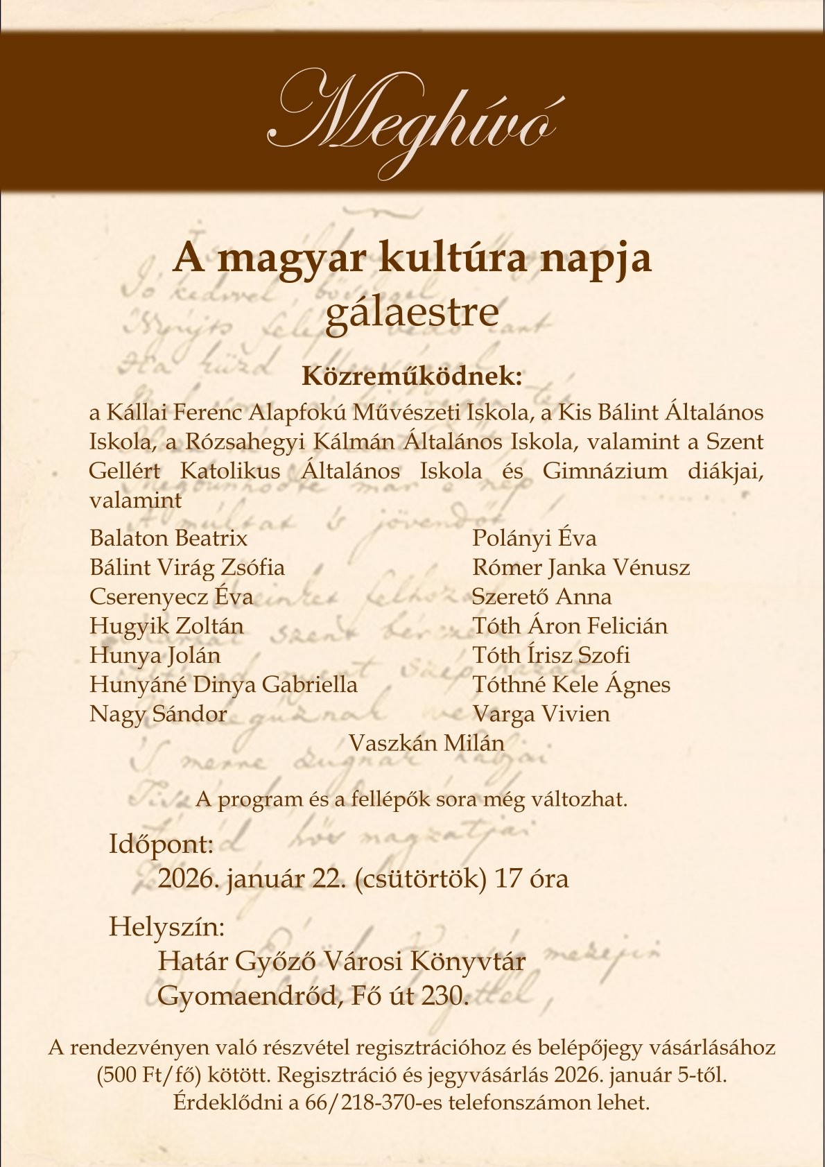 Gyomaendrőd Celebrates Hungarian Culture Day