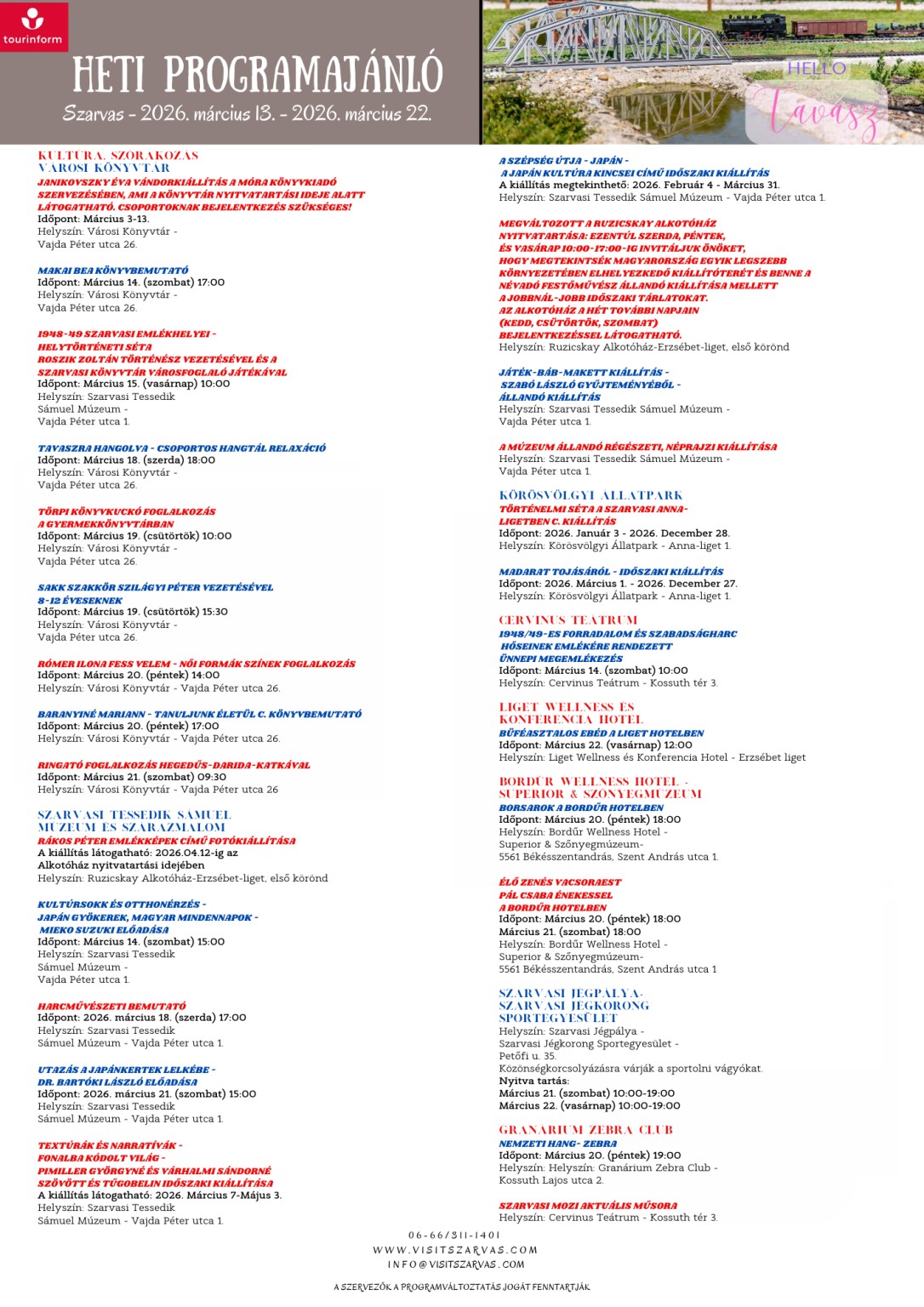 Szarvas Brims With Events Throughout 2026!