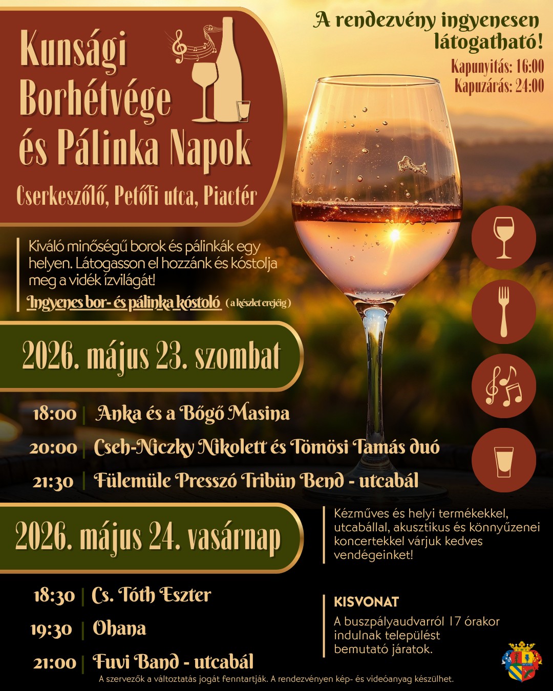 Cserkeszőlő Wine & Pálinka Weekend Returns