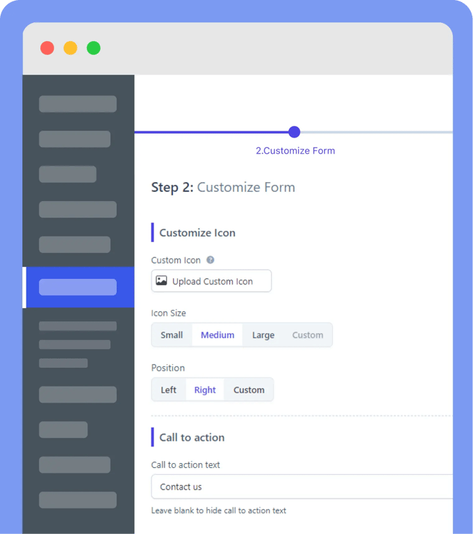 Customize the widget