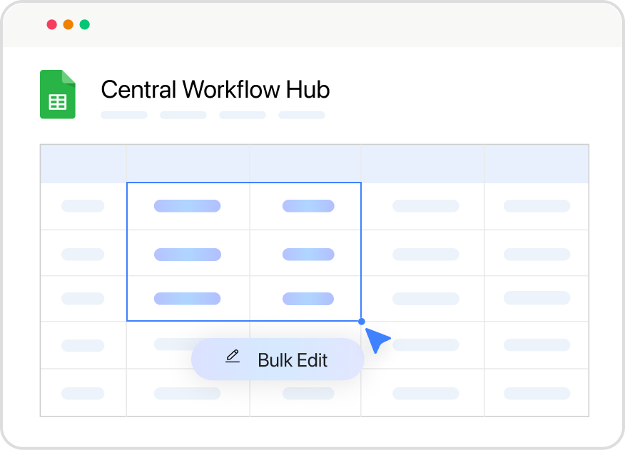 Bulk Editing from Sheets