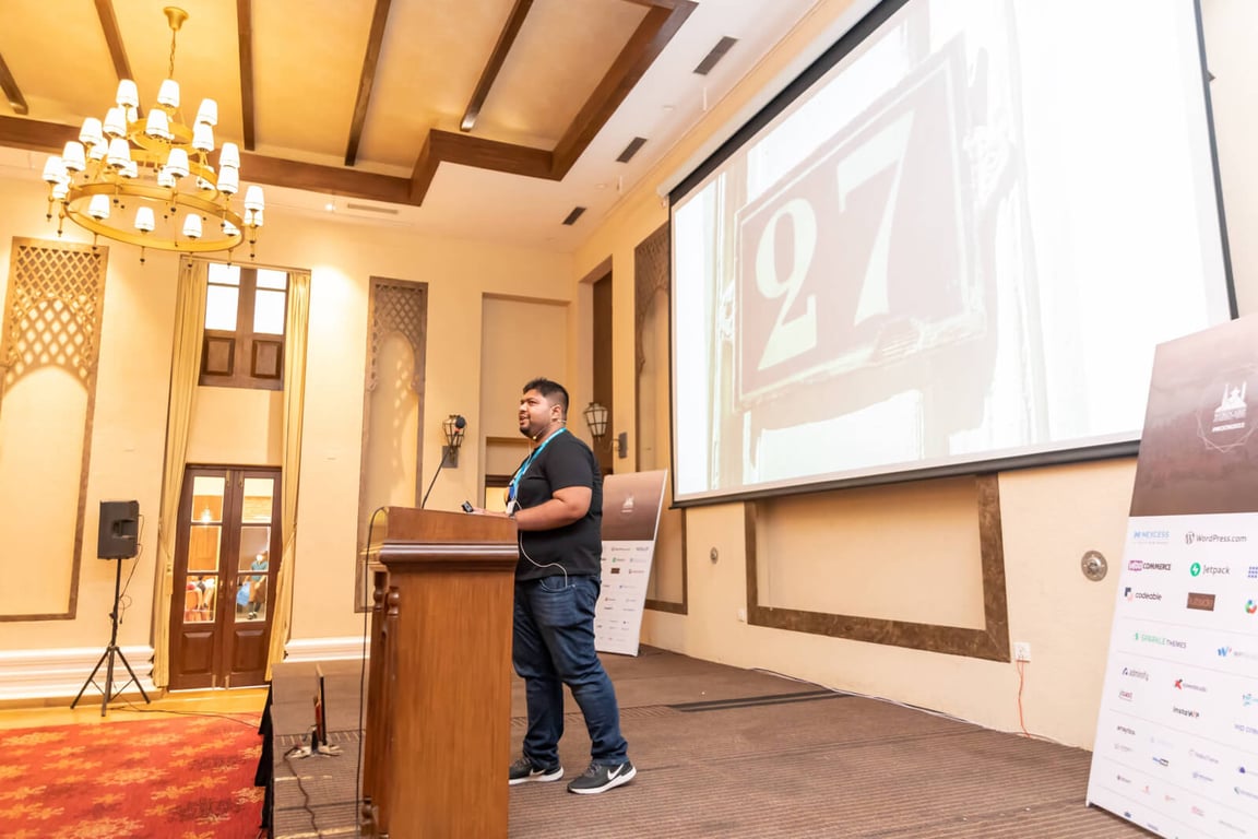 Saif Hassan speaking at a community event - 1