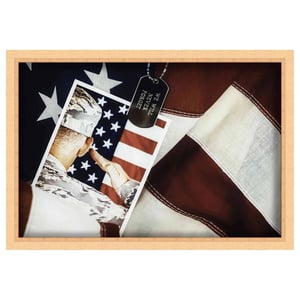 12x18 Gold Shadowbox Frame for Displaying Items and Memorabilia product image