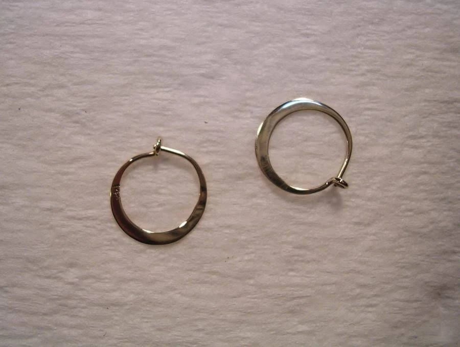 14K Solid Gold Hoop Earrings in Various Sizes product image