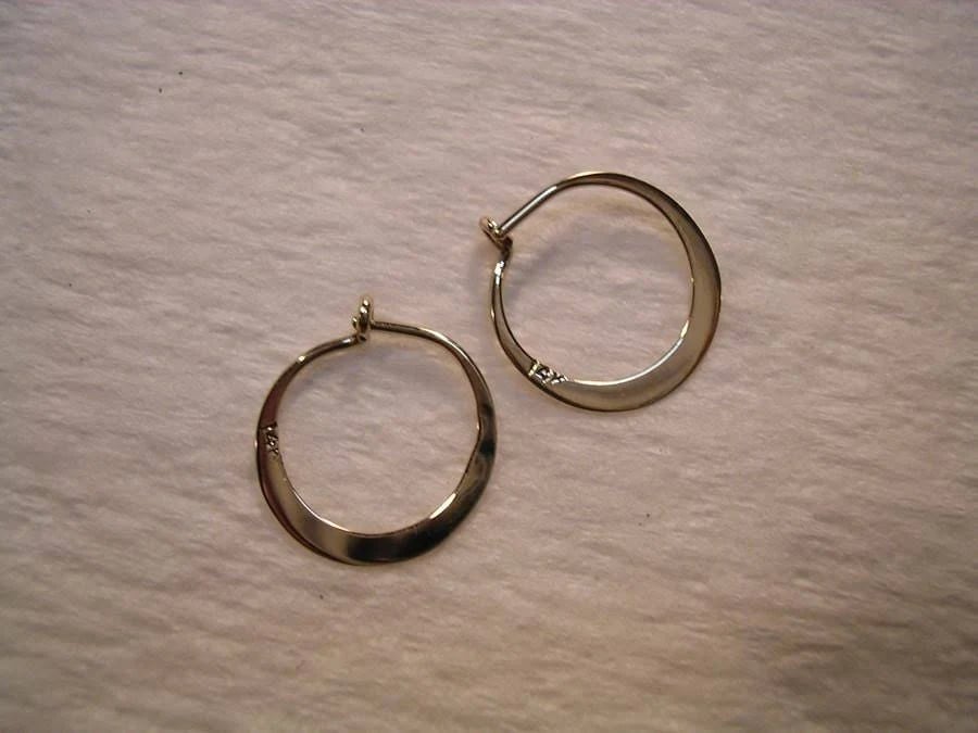 14K Solid Gold Hoop Earrings in Various Sizes product image