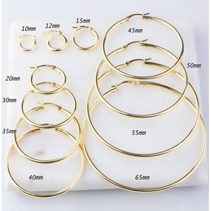 14K Gold Hoop Earrings with Classic Style and Secure Clasp product image