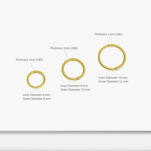 14K Solid Gold Seamless Hoop Earrings, Small to Large Sizes product image