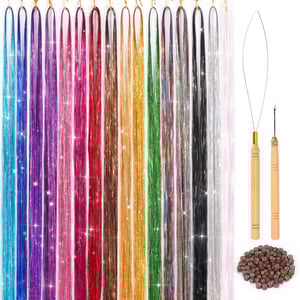 16 Colors Hair Tinsel Kit with Extensions for Cosplay and Parties product image