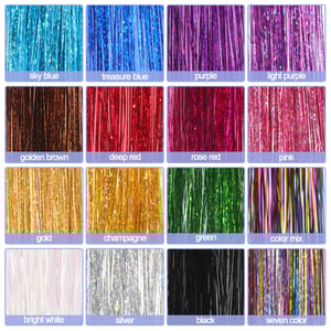 16 Colors Hair Tinsel Kit with Extensions for Cosplay and Parties product image