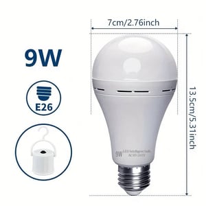 Rechargeable Emergency LED Light Bulb with Battery Backup (9W) product image