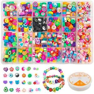 20-Piece Soft Clay Beads Kit for DIY Jewelry Making product image