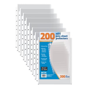 4 Pocket Sheet Protectors  Holds 2.14 x 5.25 Inserts