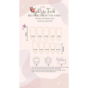 Reusable Almond Evil Eye Press-On Nails Set (24 pcs) product image
