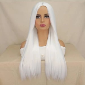 26 inch Red Straight Hair Wig for Women product image