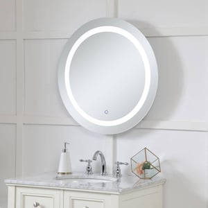 Circular LED Lighted Mirror with Touch Sensor and Color Changing Options product image