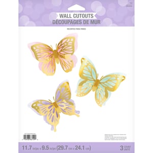 Pastel Butterfly Wall Decorations for Parties and Events product image
