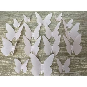 Pink Translucent Paper Butterfly Decor Set (16 Pieces) product image
