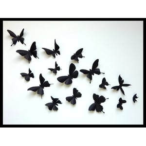 60 Assorted Black Butterfly Silhouettes for Home Decor product image