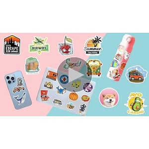 Colorful Vinyl Waterproof Stickers for Kids, Teens, and Adults product image