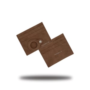 Executive Card Holder with AirTag Pocket - Tan Leather product image