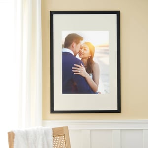 Elegant 18x24 Black Frames with Beveled Mats for Gallery Wall product image