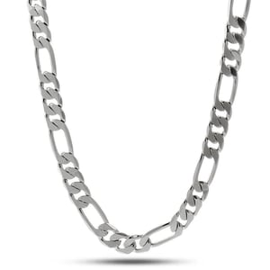 High-Quality 8mm Figaro Chain for Hip Hop Jewelry in Gold or White Gold, 24" Length product image