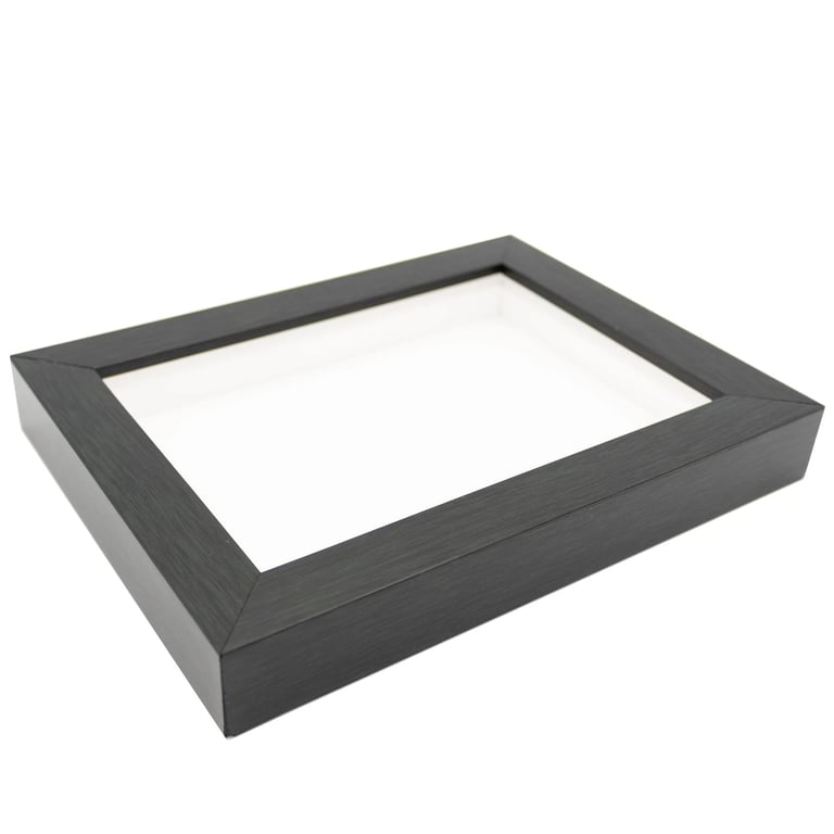 8x8 Charcoal Gray Shadow Box Frame with Depth, 8 x 8 Display product image