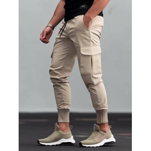 All-Weather Khaki Men's Joggers with Stretch Fabric product image