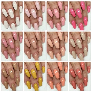 12-Piece Nude Gel Nail Polish Set for Natural and Long-Lasting Nails product image