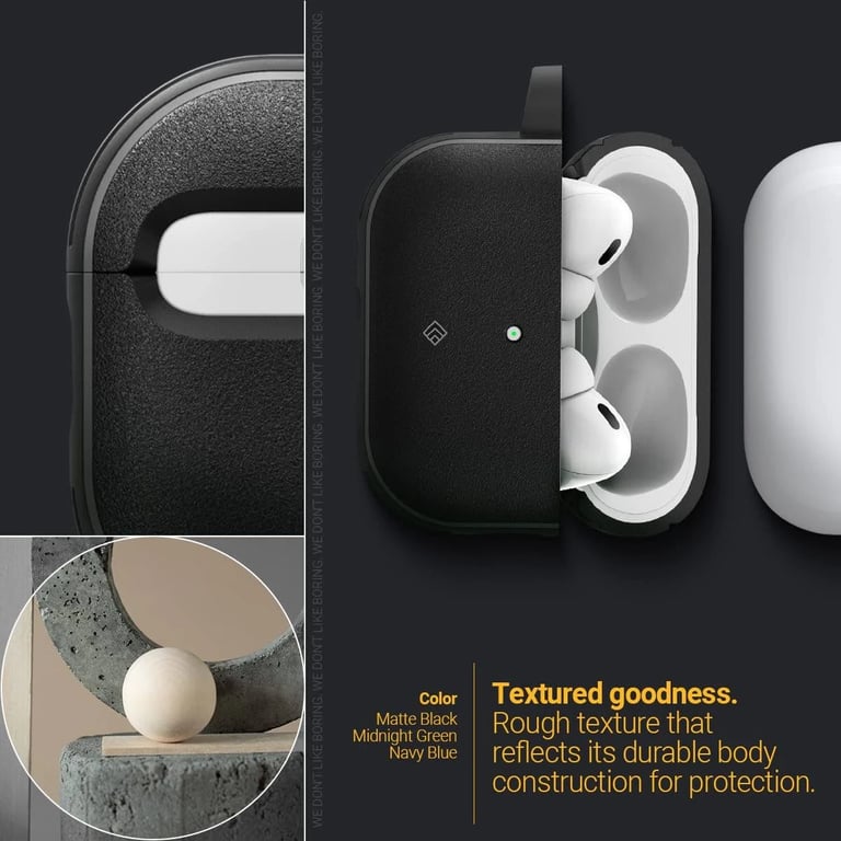 Sleek Matte Black Caseology Vault for AirPods Pro 2 product image