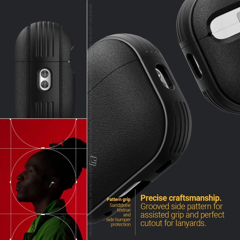 Sleek Matte Black Caseology Vault for AirPods Pro 2 product image