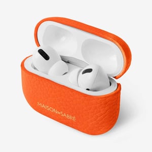 Slim and Protective Leather AirPods Pro Case in Orange product image