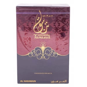 Al Haramain Tanasuk Concentrated Perfume Oil - 12ml, Attar Fragrance with Top Notes of Rose, Grenadine, and Saffron product image