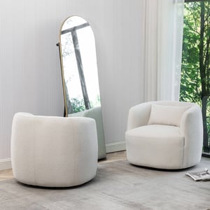 Comfy and Stylish Swivel Armchair for Small Spaces (Set of 2) product image