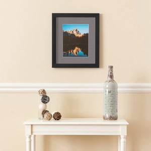 24x36 Satin Black Wood Frame with Single Mat and 0.4375-inch Rabbet product image