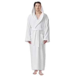 Men's Cotton Big & Long Monk Style Hooded Bathrobe – Arus Bathrobes and  Home Textile