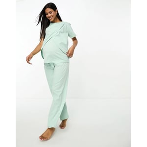 Comfortable Nursing Pajama Tee in Sage Green product image