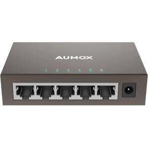 Aumox Gigabit Ethernet 5-Port Network Switch, Desktop Unmanaged Splitter with Metal Enclosure product image