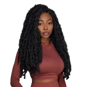 Easy-to-Install Natural Butterfly Locs (18") for Vacation Styling product image