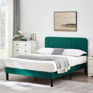 Elegant Tufted Upholstered Platform Bed Frame with Adjustable Headboard product image
