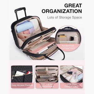 Multifunctional Rolling Laptop Briefcase for Travel and Work product image