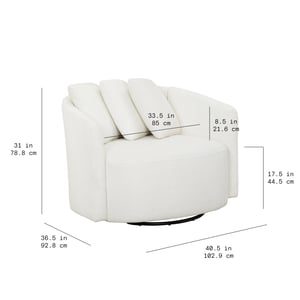 Stylish and Comfortable Swivel Accent Chair by Drew Barrymore product image