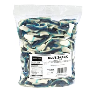 Blue Raspberry Gummy Sharks (5 lbs) - Soft & Chewy Candy product image
