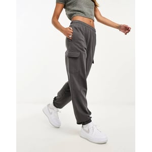 Bershka Charcoal Gray Cargo Sweatpants for Men product image