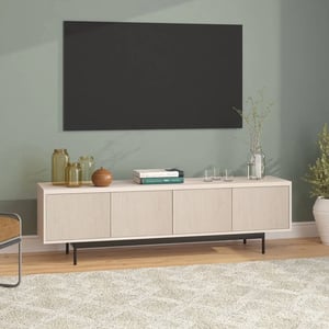 Modern TV Stand for 75" TVs with Cable Management and Enclosed Cabinets product image