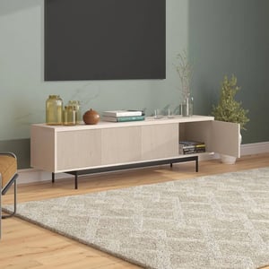 Modern TV Stand for 75" TVs with Cable Management and Enclosed Cabinets product image