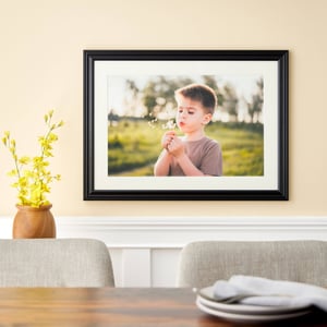 12x18 Black Wall Frame with White Mat by Studio Decor product image