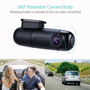 Discreet 360° Rotatable Mini Dash Cam with WiFi and G-Sensor product image