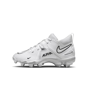 Boys' Nike Alpha Menace 3 Shark Molded Football Cleats - White/Black product image